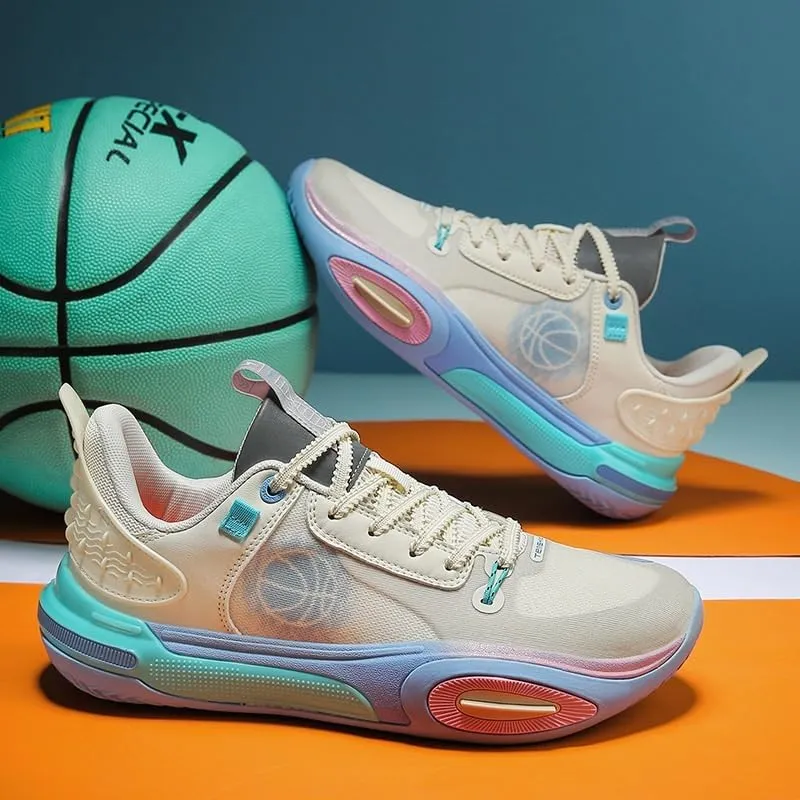 Unisex Breathable Basketball Shoes Low Cut Wear-Resistant Boots Anti Slip Training Sports Shoes