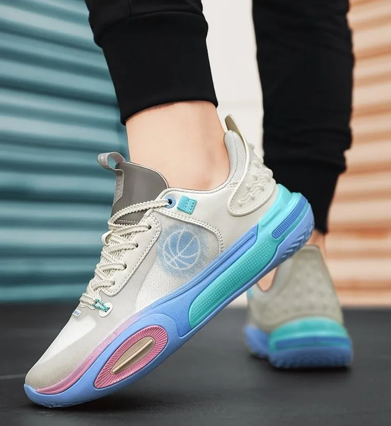 Unisex Breathable Basketball Shoes Low Cut Wear-Resistant Boots Anti Slip Training Sports Shoes