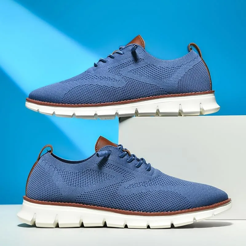 Wearbreeze Men??s Lightweight Business Casual Shoes ?C Breathable Lace-Up Oxfords for Work, Travel & Everyday Comfort