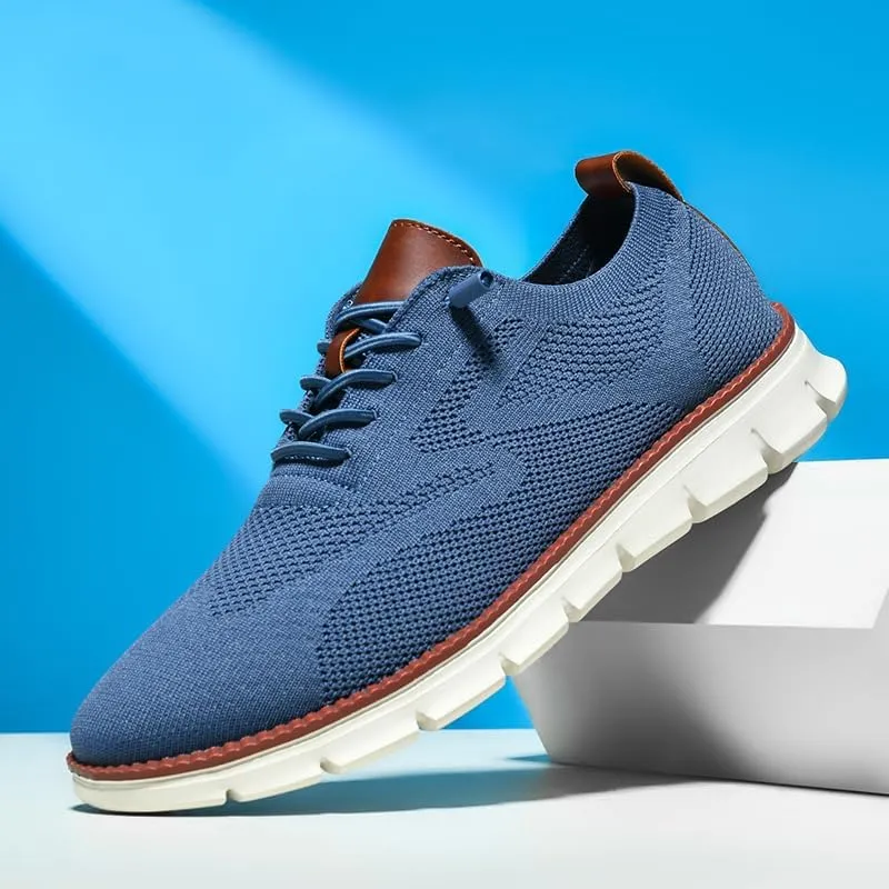 Wearbreeze Men??s Lightweight Business Casual Shoes ?C Breathable Lace-Up Oxfords for Work, Travel & Everyday Comfort