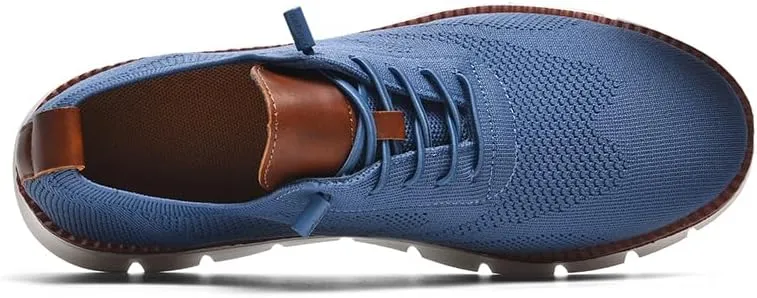 Wearbreeze Men??s Lightweight Business Casual Shoes ?C Breathable Lace-Up Oxfords for Work, Travel & Everyday Comfort