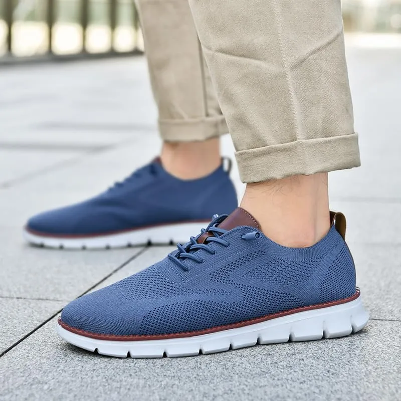 Wearbreeze Men??s Lightweight Business Casual Shoes ?C Breathable Lace-Up Oxfords for Work, Travel & Everyday Comfort