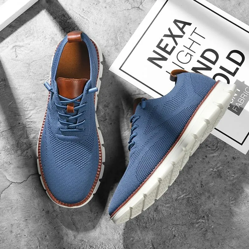 Wearbreeze Men??s Lightweight Business Casual Shoes ?C Breathable Lace-Up Oxfords for Work, Travel & Everyday Comfort