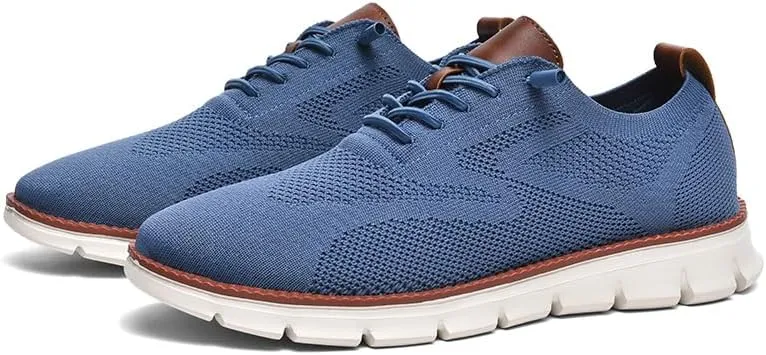 Wearbreeze Men??s Lightweight Business Casual Shoes ?C Breathable Lace-Up Oxfords for Work, Travel & Everyday Comfort