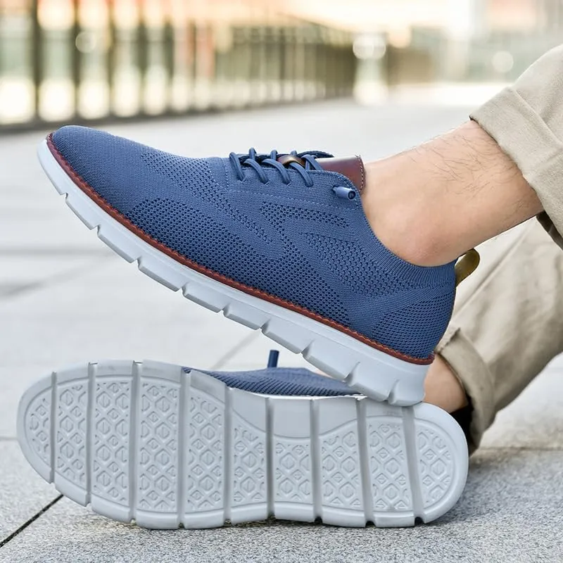 Wearbreeze Men??s Lightweight Business Casual Shoes ?C Breathable Lace-Up Oxfords for Work, Travel & Everyday Comfort