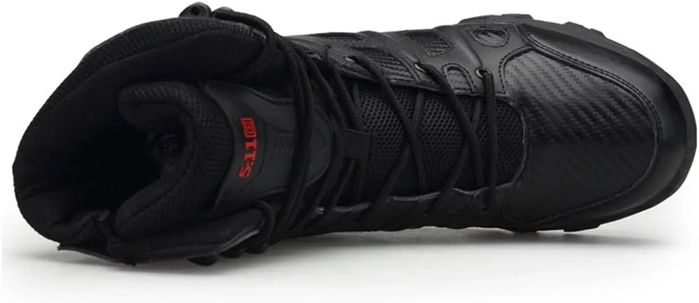 Wygwlg Mens Army Military Combat Shoes Special Forces Boots Leather Patrol Waterproof Work Hiking Boot Durable Cadet Boots